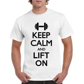 Keep calm and lift on - koszulka męska