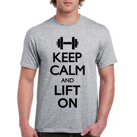Keep calm and lift on - koszulka męska