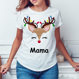 Mama renifer R01 - koszulka damska