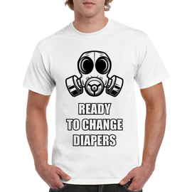 Ready to change diapers - koszulka męska